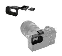 JJC Long Soft Silicon Viewfinder Eyepiece with Cole Shoe Adapter, Eyecup Viewfinder Compatible with Sony A7C II, A7CR Digital Camera, Adaptation Camera Eye Sensor (Installed with Camera Hot Shoe)