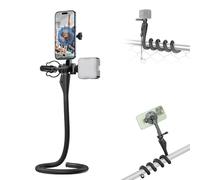 JJC Magnetic Flexible Phone Holder for iPhone 17 16 15 14 13 12,Detachable Twist Mount for DJI Osmo Action 6 5 Pro 4 3 & Hero 13 12,Magnet Gooseneck Cell Phone Monopod Stand Selfie Stick for Vlogging