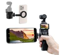 JJC Magnetic Osmo Pocket 3 4 Phone Mount Holder,Magnetic Cellphone Mount Expansion Adapter for DJI Osmo Pocket 3 4,Pocket4 Pocket3 Cage Adapter Magnet Mobile Phone Holder with Cold Shoe for Vlogging