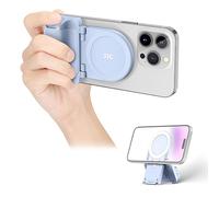 JJC Magnetic Phone Handgirp with Bluetooth Remote Control, Magsafe Camera Photo Grip Handle for iPhone 17 16 15 14 13 & Android Smartphones, Desk Phone Stand & Phone Tripod Mount - Blue