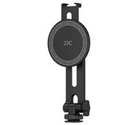 JJC Magnetic Phone Tripod Mount Holder for iPhone 17 16 15 14 13 Pro Max Min, 180° Tilt Portable Mag Safe Smartphone On-Camera Stand w Cold Shoe and 1/4" Screw for LED Light Microphone