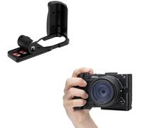 JJC Metal L-Shape Grip Compatible with Nikon ZR, Quick Release for Arca Type, 1/4"-20 Hole, Silicone Grip Texture, Silicon Plate Built-in MicroSD, TF Card Slot