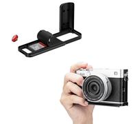 JJC Metal L-Shape Grip with Shutter Button Compatible with Fujifilm X-E5, XE5, Quick Release for Arca, Hand Grip with Peak Design Capture Camera Clip V3, Built-in SD Card Slot, (No SD) Black