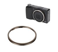 JJC Metal Lens Decoration Ring Compatible with Ricoh GR IV GR4 Camera Replaces Ricoh Original Ring Cap GN-3 (Dark Grey)