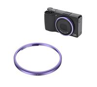 JJC Metal Lens Decoration Ring Compatible with Ricoh GR IV GR4 Camera Replaces Ricoh Original Ring Cap GN-3 (Purple)