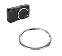 JJC Metal Lens Decoration Ring for Ricoh GR IIIx GR3x Camera, Silver | Replaces Ric. Original GN-2 Ring Cap, Aluminium Alloy, Decorates Camera, Lightweight 4.7g, Precision Fit