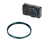 JJC Metal Lens Decoration Ring for Ricoh GR IV Camera Replaces GN-3, Blue | Aluminium Alloy, Decorates Camera, Lightweight 2.4g, Precision Fit