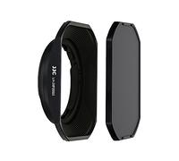 JJC Metal Square Bayonet Lens Hood for Fujifilm Fujinon XC 35mm f/2, XF 23mm f/2 R WR, XF 35mm f/2 R WR Lens with Slide Hood Cap (Black)