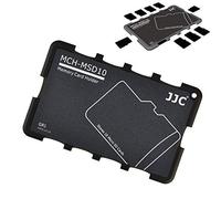 JJC Micro SD Card Holder Ultra Slim Carrying Case for 10 TF Memory Cards | MSD Cards Portable Storage Organizer w/ Markable Slots, Credit-Card Size, 2.8mm Slim, 10g Light