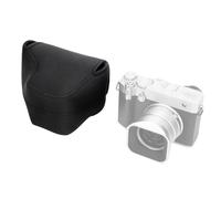 JJC Neoprene Camera Case for Fujifilm X-E5 with XF 23mm F2.8 R WR Lens | Also fits X100VI & X100 Series with Original Lens Hood, Compact & lightweight soft pouch, Interior size 15x12.5x7.5cm, Black