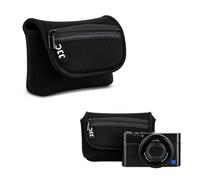 JJC Neoprene Compact Camera Case Pouch for Sony ZV-1 RX100 VII VI, Black | Travel Storage Pouch Bag for KODAK FZ45 Snapic A1 EKTAR H35N Can. G7X III SX720 Olym. TG5 TG4 Fuji XF10, with Zipper Pocket