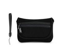 JJC Neoprene Compact Camera Case Pouch with Wrist Strap for Ricoh GR IV IIIx III II for Sony Z-V1 RX100 III IV V VA VI VII for Canon G7X Mark III II SX720 for Olympus TG-5 TG-4 TG-3 Fuji XF10 (Black)