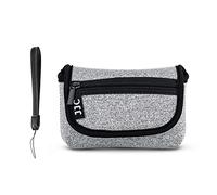 JJC Neoprene Compact Camera Case Pouch with Wrist Strap for Ricoh GR IV IIIx III II for Sony Z-V1 RX100 III IV V VA VI VII for Canon G7X Mark III II SX720 for Olympus TG-5 TG-4 TG-3 Fuji XF10 (Gray)