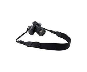 JJC NS-Q2 Extra Wide Comfort Neoprene Neck Strap with Quick Release Clip/Small Pockets, Black