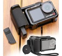 JJC Osmo Action 5 Pro Cage Street Grip Kit,Metal Protective Frame with Handle for DJI Osmo Action 5 Pro/4/3,Action Camera Cage Handle Combo with Lens Cap & Wrist Strap for Street Photography Vlogging