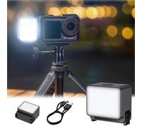 JJC Osmo Action 5 Pro LED Light,Waterproof Magnetic Selfie Light for DJI Osmo Action 5 Pro 4 3,Rechargeable Action5 Action4 Action3 Video Fill Lighting with Brightness Levels for Vlog Video Recording