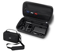 JJC Osmo Action 6 Carrying Case,EVA Hard Shell Bag for DJI Osmo Action 6 5 Pro 4 3 with 3 Micro SD Card Case & Shoulder Strap,Water Resistant Action6 Enhanced Essential Standard Combo Pouch for Travel