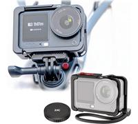 JJC Osmo Action 6 Metal Protective Cage with Lens Cap Set & Wrist Strap | Aluminium Frame for DJI Osmo Action 6, Action Camera Cage with Cold Shoe & Magnetic Quick Release for Action6 Accessories