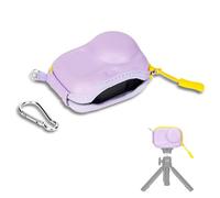JJC Osmo Action 6 Mini Case,Purple Carrying Case for DJI Osmo Action 6 5 Pro 4 3 with Carabiner,EVA Hard Shell Compact Action6 Action5 Action4 Action3 Storage Bag for Tripod Selfie Stick (Semi Open)
