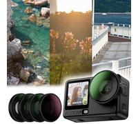 JJC Osmo Action 6 ND CPL UV Black Mist Filter Set,Screw On ND16 Circular Polarizer Ultraviolet Black Diffusion 1/2 Filters for DJI Osmo Action 6,Action6 Lens Accessories Multicoatings Glass with Case