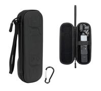 JJC Osmo Pocket 4 Carrying Case, Mini Case for DJI Osmo Pocket 4 & Handle | EVA Hard Shell Protective Bag for Pocket4 & Handle with 1/4" Thread, Black Storage Bag with Carabiner for Vlogging Daily Use