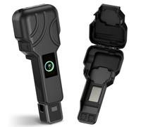 JJC Osmo Pocket 4P Protective Case Cover for DJI Osmo Pocket 4P Accessories | Semi-Transparent Design for Power Level Viewing, with 2 Filter Slots & 2 Micro SD Card Slots, Thicken Inner Silicone (Black)