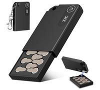 JJC Portable Size 312 13 10 Battery Case Holder Storage, Pop-up Design Hearing Aid Batteries Case for 11x A312 Size312 P312 312A PR41 P13 P10, Safety Aid Zinc Air Prime Battery Holder, No Batteries