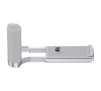 JJC R50V Metal Camera Hand Grip for Canon R50V Camera, Arca Swiss Quick Release Plate Support with Anti-Slip Silicon, Cold Shoe Mount, 1/4"-20 Threaded Hole, L Bracket Enhanced Handle Grip, SILVER