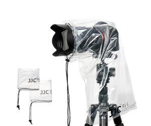 JJC RI-S Disposable Waterproof Rain Cover for Mirrorless DSLR & SLR System Cameras - Pack of 2 - Transparent