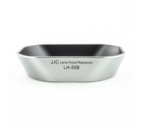 JJC Silver Square Lens Hood for Olympus M.Zuiko Digital 12-50mm F3.5-6.3, M.Zuiko Digital ED 9-18mm F4.0-5.6 Lens - Replaces Olympus LH-55B