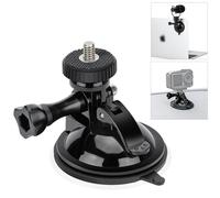 JJC Suction Cup Mount for GoPro Hero 13 12 11 10 9 8 7, DJI Osmo 5 Pro 4 3 Osmo 360 Action camera, Suction Car Camera Dash Window Mount & for LED, MIC, 1/4"-20 Gear onto laptops more