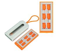 JJC Travel Memory Card Case Holder for 6 CFexpress Type-A card + 12 TF/Micro SD SDXC SDHC, Anti-Shock Card Holder Carrying Case Box Wallet