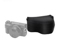 JJC Ultra Light Neoprene Camera Case for A6000/A6300/A6500 + 16-50mm Lens | Interior size 12 x 7.3 x 8.7cm (W x H x D), Soft black neoprene safeguard your camera, Hook & loop flap with anti-lost strap