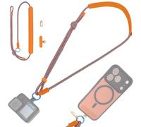 JJC Universal Phone Lanyard for iPhone 17 16 15 14 13 12 11 X Pro Max Plus,Crossbody Phone Action Camera Strap for DJI Osmo Action 6 5 Pro 4 3 & Hero 13 12 11 10 9 8 & Insta 360 Ace Pro 2(Orange)