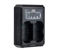 JJC USB Dual Battery Charger Compatible with Fujifilm X-S20, X-H2, X-T5 | X-T4, X-H2S, GFX50S II, GFX100S II, GFX100S, GFX100 II, GFX100RF, Micro-USB Cable Included, LED Charge Indicator, NP-W235