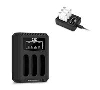 JJC USB Triple Battery Charger Compatible with Ricoh GR III HDF, GR IIIx