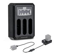 JJC USB Triple Battery Charger Compatible with Ricoh GR III HDF, GR IIIx