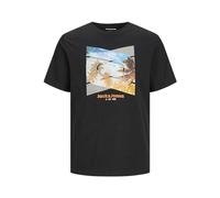JACK & JONES Men's Jjcellox Tee SS Crew Neck T-Shirt, Black, L