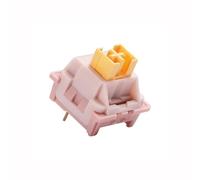 JJCFGRDM Dustproof switches Honey Peach silent Lime Crystal Linear Yellow Silver Red Panda tactile mechanical keyboard switch 3pin (Size : 90PCS, Color : Peach Silent Linear)