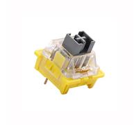 JJCFGRDM Dustproof switches Honey Peach silent Lime Crystal Linear Yellow Silver Red Panda tactile mechanical keyboard switch 3pin (Size : 90PCS, Color : Yellow Silver)