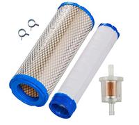 JJDD Carkio Compatible with Air Filter & Pre Filter Cleaner Fuel Filter Compatible with Kawasaki FH601D FH641D FH680D FH721D FX651V FX691V FX730V 25 HP engines Compatible with 11013-7020 11013-7019