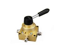 JJDD Carkio HV-04 PT 1/2 Rotary Air Hand Lever Operated Valve,3 Positions 4 Ways Pneumatic Air Flow Control Valve to Control The Flow of Various Types of fluids