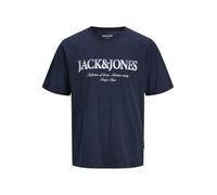 JJDEVIN Daytona Print TEE SS Crew LN Navy Blazer