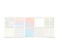 JJDFW 200sheets Note Paper Plaid Stickers Handbook Stationery Note Pad Non-Adhesive and Tearable
