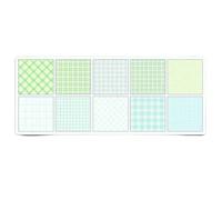 JJDFW 200sheets Note Paper Plaid Stickers Handbook Stationery Note Pad Non-Adhesive and Tearable