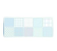 JJDFW 200sheets Note Paper Plaid Stickers Handbook Stationery Note Pad Non-Adhesive and Tearable