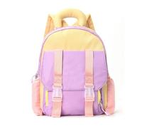 JJDFW Color matching children's backpack cute kindergarten schoolbag leisure travel contrasting color backpack