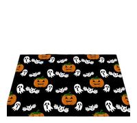 JJDFW Halloween Crystal Velvet Decorative Carpet Anti-Slip And Easy To Maintain Round Entrance Foyer Bathroom Home Decor