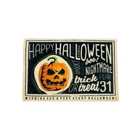 JJDFW Haunted Mansion Door Halloween Decor Bat Bath Non-Slip Entrance Rug Carpet for Floor Washable Welcome Mat