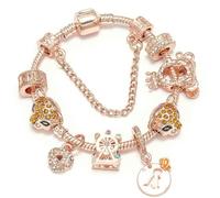 JJDFW Luxury Rose Gold Pendant Charm Bracelets Bangles For Women Silver Plated Bracelet Handmade Jewelry Crystal Bracelet